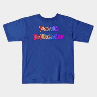 Poetic Influencer Neon Retro Rainbow Kids T-Shirt